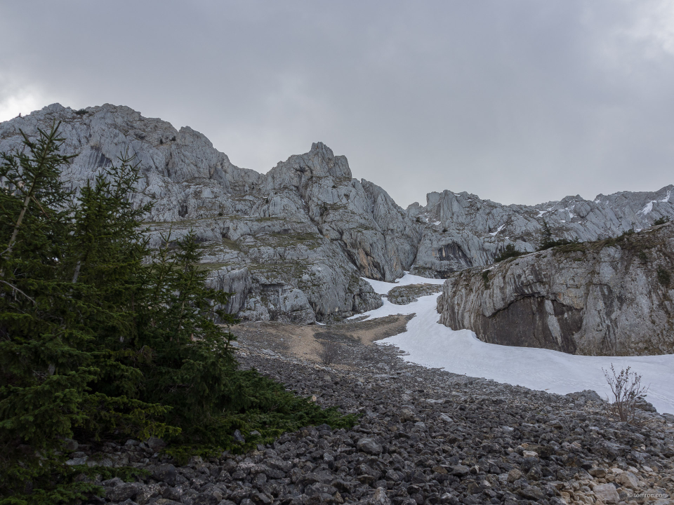 La montée à la Double Brêche