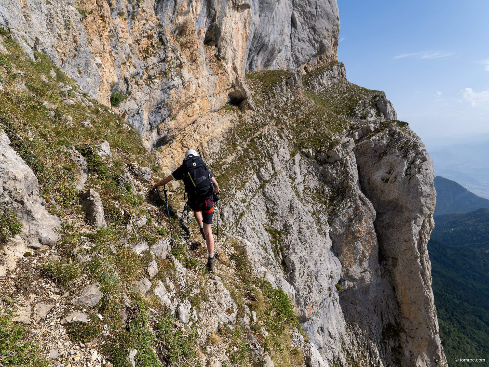 La vire des Sultanes et du Grand couloir au Gerbier